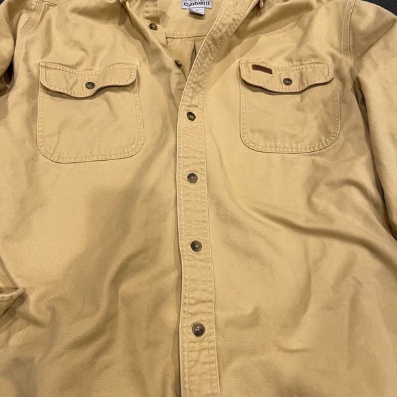 Mens Carhartt long sleeve heavy outer shirt. Large - Picture 4 of 6